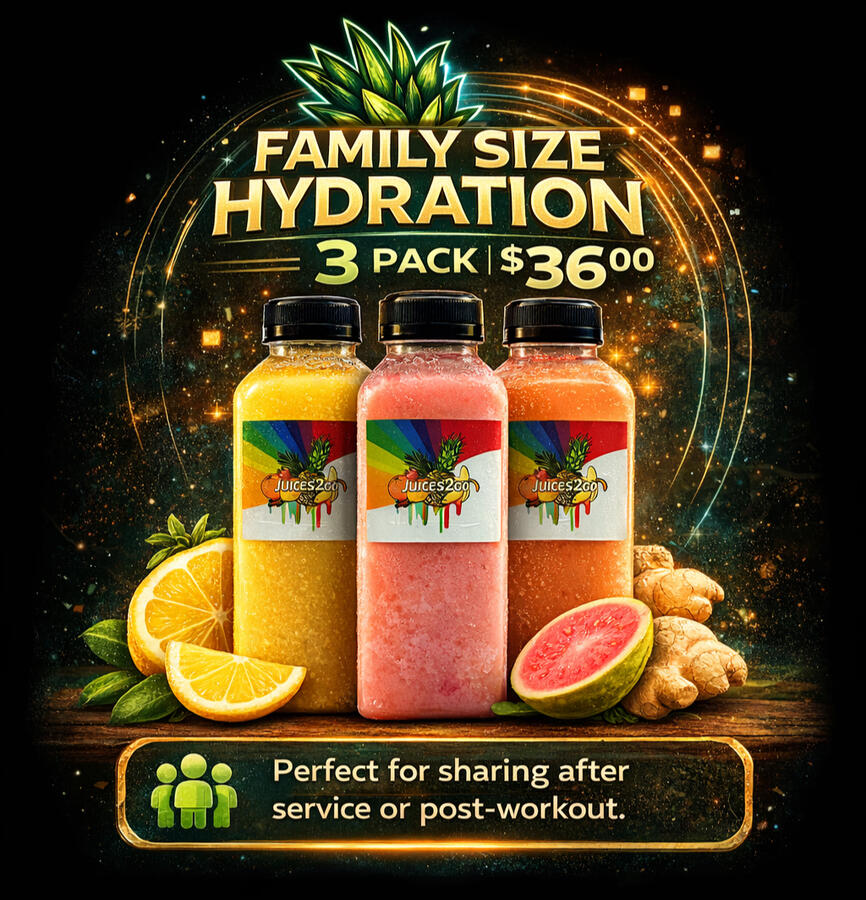🌿 Family Size Hydration 3 × 16oz Bottles $36 Weekly Perfect for sharing after service or post-workout.